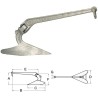 LEWMAR C.Q.R. Hot PreStainless Steeled Galvanised Steel Anchor 6.5kg OS0114565