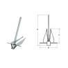 DANFORTH Anchor in AISI 316 StainleStainless Steel Steel 7 kg OS0114607