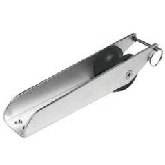 Satin-finish StainleStainless Steel Steel Bow roller L.280x55mm Hard rubber Pulley OS0111883