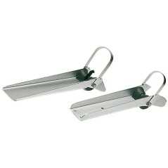 Satin-finish StainleStainless Steel Steel Bow roller L.500x84mm with U-bolt and a chain guide OS0111994