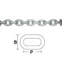 High resistance G40 Galvanised Steel Calibrated Chain Ø10mm 75mt MT011001175