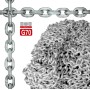 High resistance G70 Galvanized Steel Calibrated Chain Ø10mm 50mt 28x14mm 120kg MT011071050