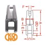 Kong 644.08 Anchor and Chain 6/7/8mm connector KG01828950