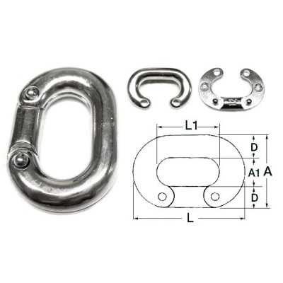 StainleStainless Steel steel Connecting link for chain Ø8mm N12401502131
