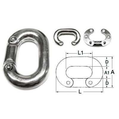 StainleStainless Steel Steel Connecting link for calibrated chain 6mm N12401502132