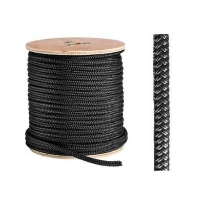 Black High-strength double braid Ø10mm Sold by the meter N10400219742