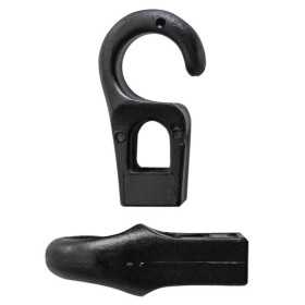 Gancetto terminale in plastica Foro D.6mm Nero N11900600075N-5%