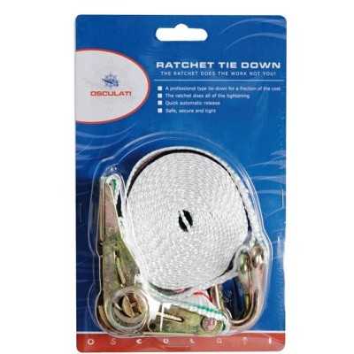 Coloured polyester Ratchet strap with hooks 2mt N10900903524