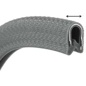 Profilo PVC semiflessibile Spessori 1,5/4mm Nero Venduto al metro N10203012860-0%