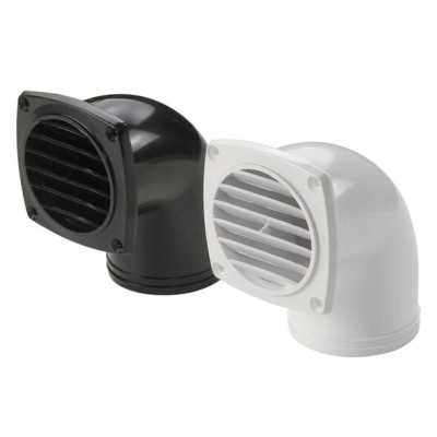 ABS Hose vent with collar 90° 92x92mm White OS5327401