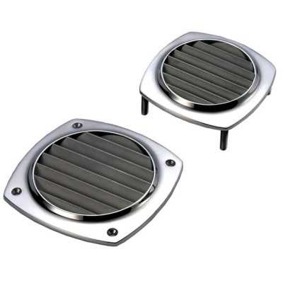 Stainless steel air vent 75mm with screws OS5330180