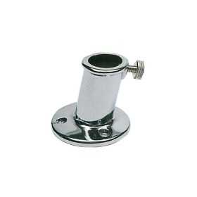 Chromed brass flagstaff socket for poles Ø 20mm inclination 10° OS3515801
