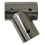 Light stainless steel right inclined tee at 60° - Tube D.25 mm N60840500155DX