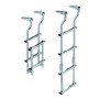 Stainless steel folding platform ladder 4 steel steps 95x23cm N30810111039