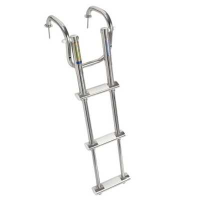 Stainless steel Telescopic ladder with handles 3 Steps L820mm OS4955603