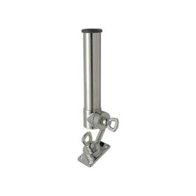 Chromed Brass adjustable rod holder with double swivel base Base 93x63mm H.400mm N30413004972