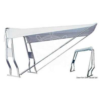 Telescopic Awning for Stainless steel Roll-Bar Tube 130x150x190cm White OS4690602