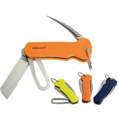 Stainless steel sail knife Blade 65mm Orange handle OS1028512
