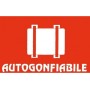 Adesivo CE Autogonfiabil 127x80mm in PVC Rosso Fondo Bianco N31812621835-40%