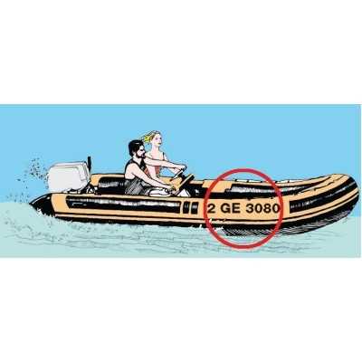 Letter D Sticker for inflatable boats H 8cm OS5453408D
