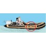 Letter U Sticker for inflatable boats H 8cm OS5453408U