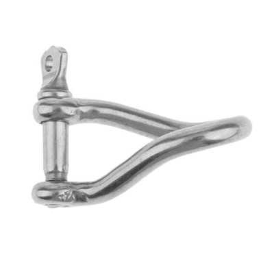 Stainless steel twisted shackle with screw-lock Pin 4 mm N61641100470