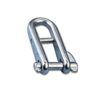 Stainless steel shackle with snap-lock and stopper bar - Pin 8 mm N61641100486