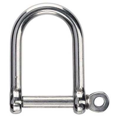 Stainless steel Wide jaw shackle with screw-lock Pin 8 mm N61641102746