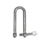 Stainless steel long shackle with captive pin 6mm 10 piece pack OS0822206