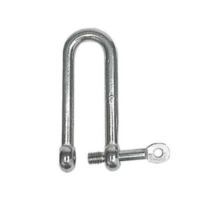 Stainless steel long shackle with captive pin 8mm 10 piece pack OS0822208