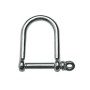 Stainless steel wide jaw D-shackle Ø D 12mm 5 piece pack OS0832512