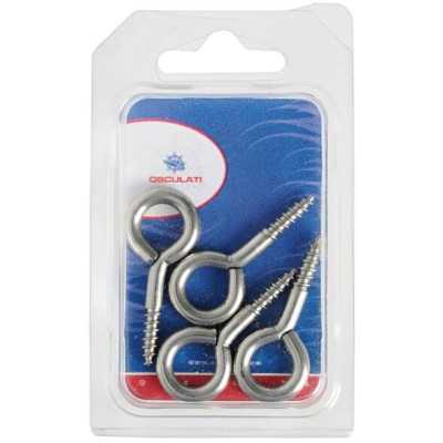 Stainless steel eye screws 28x3mm 10 piece pack OS0903301