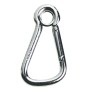 Stainless steel wide opening snap hook with eye 10mm OS0917806