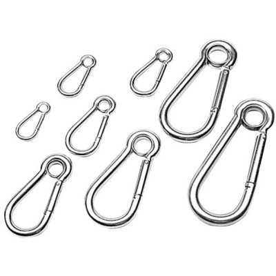 Stainless steel snap hook with eyelet 4mm 10 piece pack OS0918604