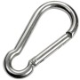 Stainless steel snap hook with flush closure without eyelet 80mm 10 piece pack OS0919008