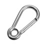 Stainless steel snap hook with flush closure with eyelet 5mm 10 piece pack OS0919105