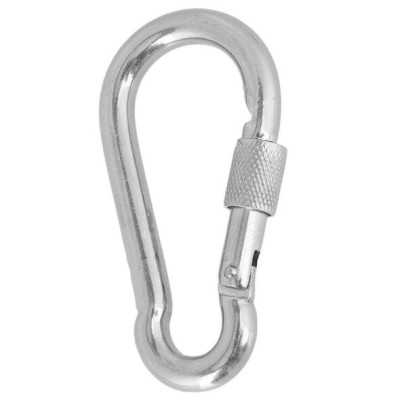 Stainless steel snap hook with safety screw lock L.120mm OS0919512