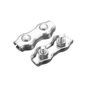 Stainless steel double clamp for 8 mm cable OS0451208