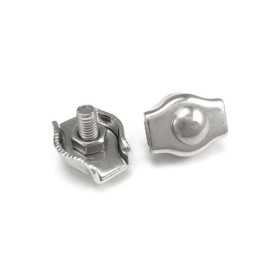 Stainless steel simple clamp for 4 mm cables OS0451304