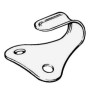Stainless steel hook Curved base for pipe OS3729001