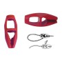 Self locking hook for shock cord D.8mm Red colour N61700600663