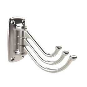 Chromed brass clothes hook with 3hooks Base 73x36mm N60043805291 Chromed brass clothes hook with 3hooks Base 73x36mm N60043805291