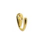Brass single wardrobe hook Gold Colour 15x40mm MT0335601