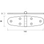 Stainless Steel Double Wing Hinge 142xh38mm MT0452914