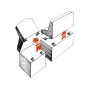 Couple unthreadable hinges with spring lock 70x64x2.5mm N60242200585