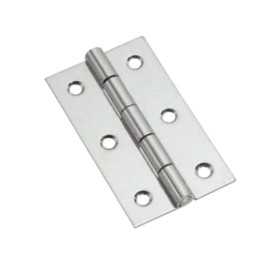 Narrow white zinc plated steel hinge Fixed Pin 70x40x1.2mm N60242240006 Narrow white zinc plated steel hinge Fixed Pin 70x40x1.2mm N60242240006