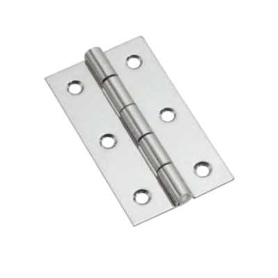 Narrow white zinc plated steel hinge Fixed Pin 70x40x1.2mm N60242240006