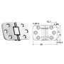 Stainless steel Foldable hinge for table floors and lockers 68x42x2mm N60242240201