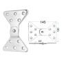 Stainless steel stamped hinge 145x100mm Thickness 2.5mm N60242240330