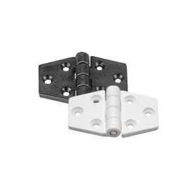 Plastic hinge 40x62 mm Black colour N60242240501N